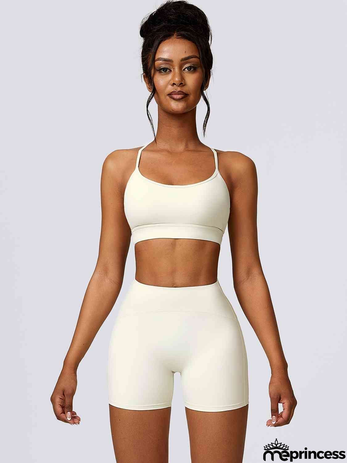 Sport Bra and Wide Waistband Shorts Set