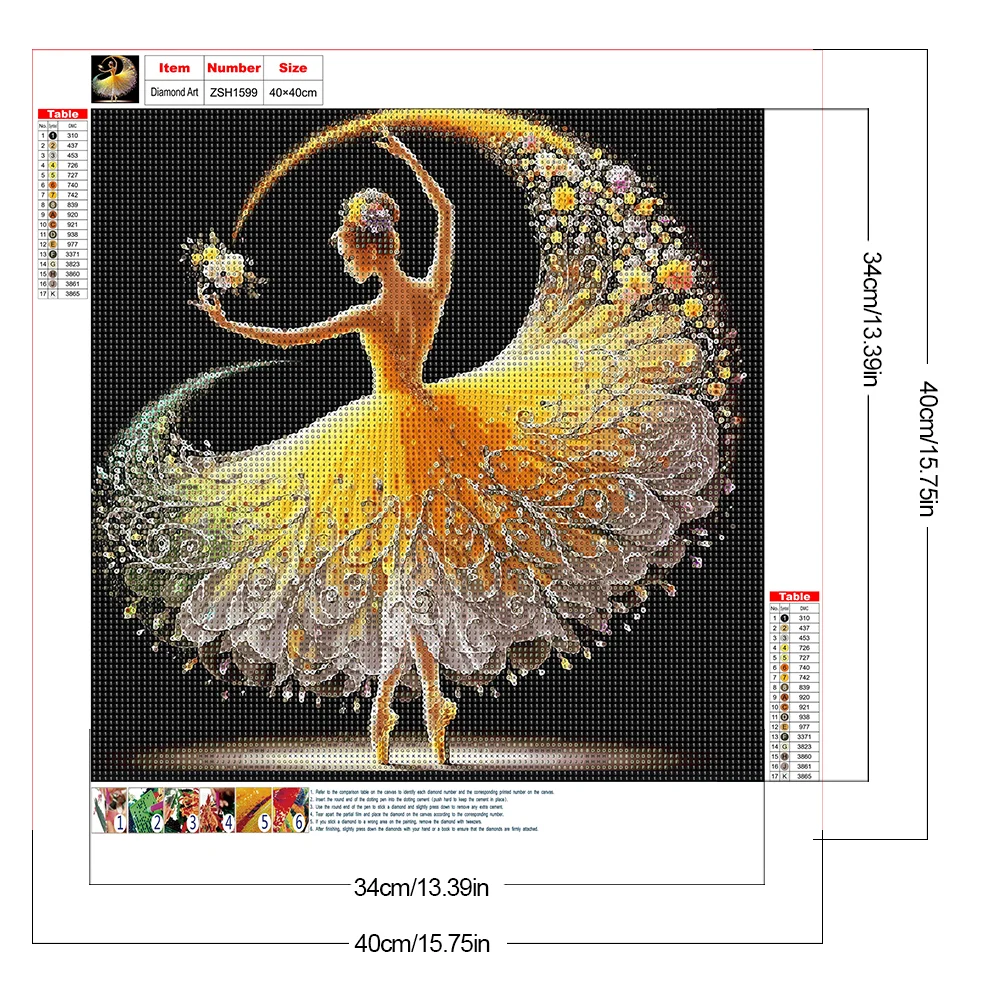 Diamond Painting - Full Round Drill - Flower Skirt Girl(Canvas|40*40cm)