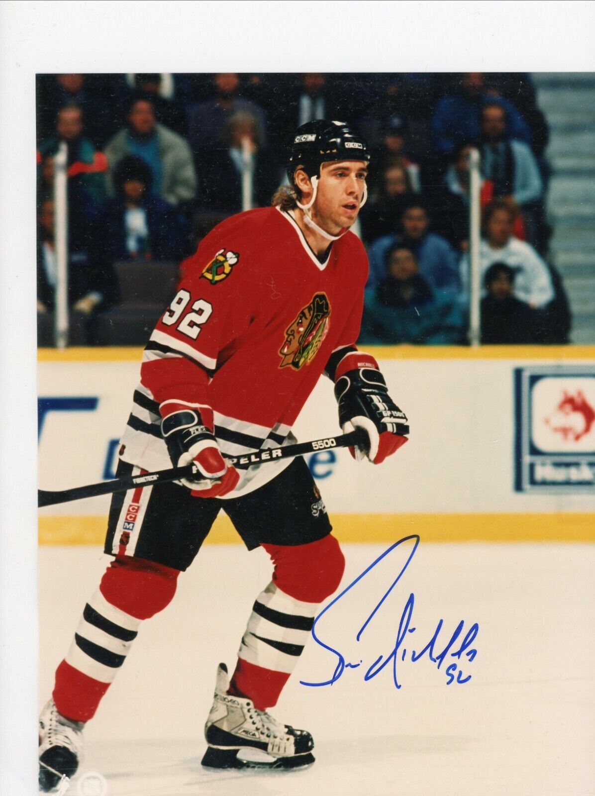 Bernie Nichols Blackhawks Sharks Signed Autographed 8x10 Glossy Photo Poster painting COA