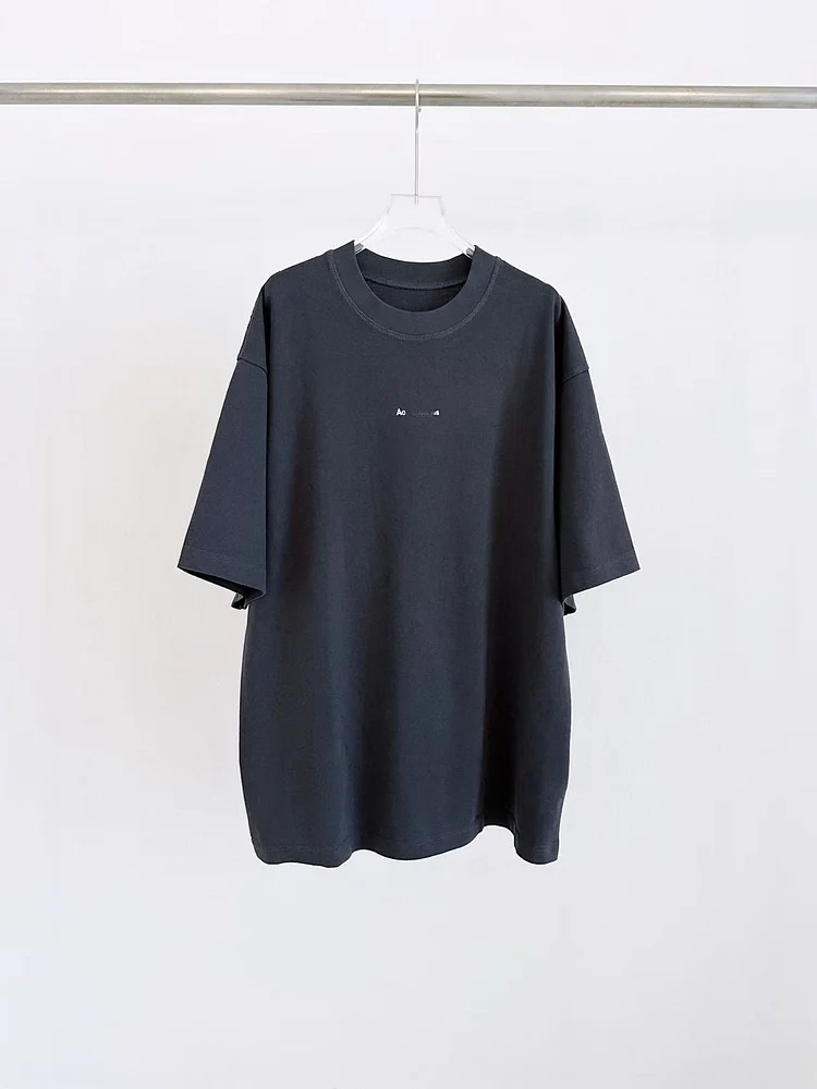 Basic Crew Neck Short Sleeve T-Shirt Men's Fashionable Printed Top Breathable Simple Base Layer Shirt