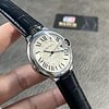 Ballon Bleu 42mm White Textured Dia Markers Dial on Black Leather Strap Replica