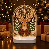 DIY Diamond Art LED Night Light &ndash; Light-Up Table Decor, Double-Sided Printed DIY Crystal Pearl Painting Decoration for Christmas & Holiday Gifts