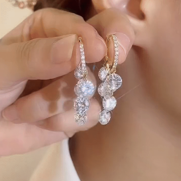 Crystal string earrings