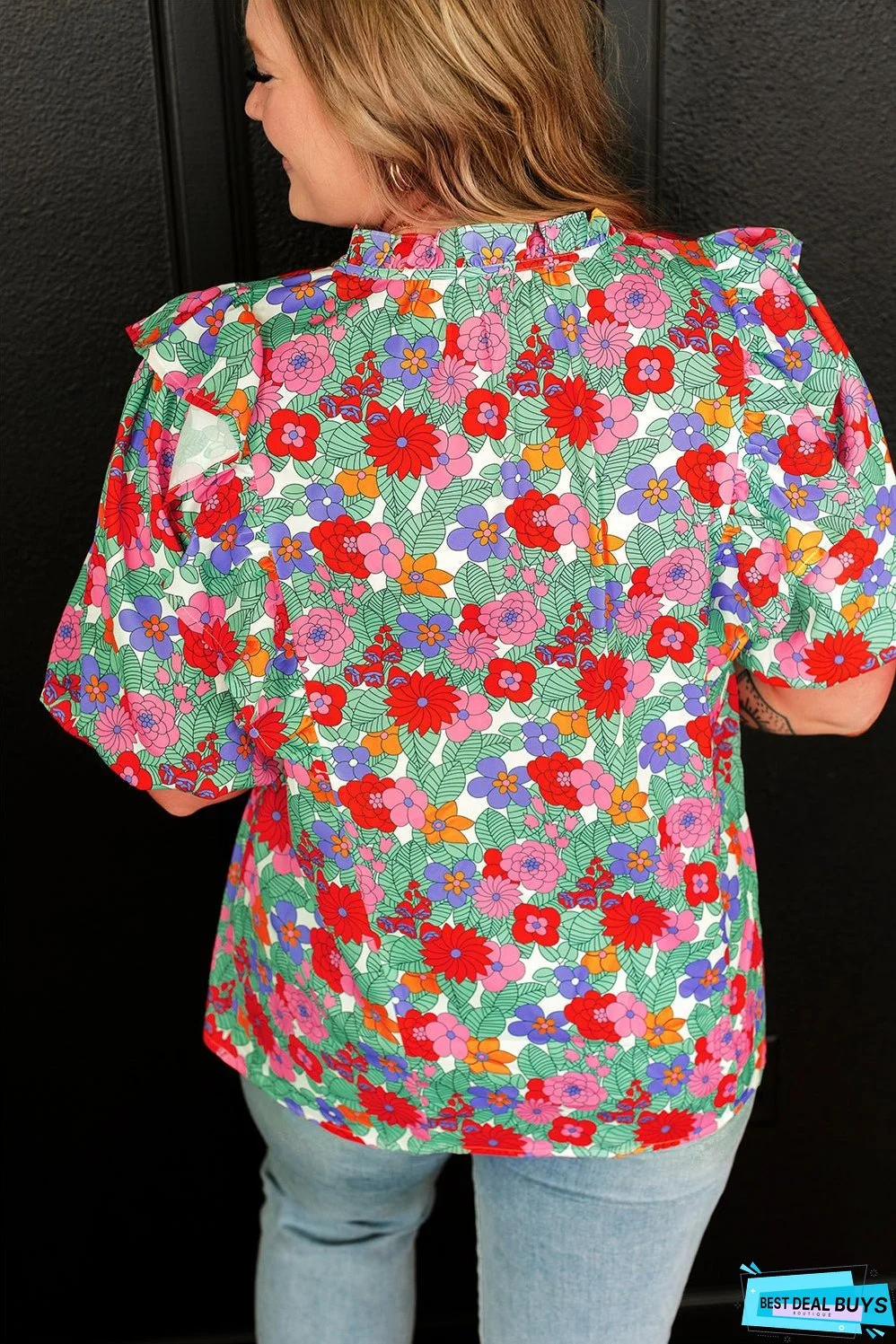Plus Size Floral Blouse