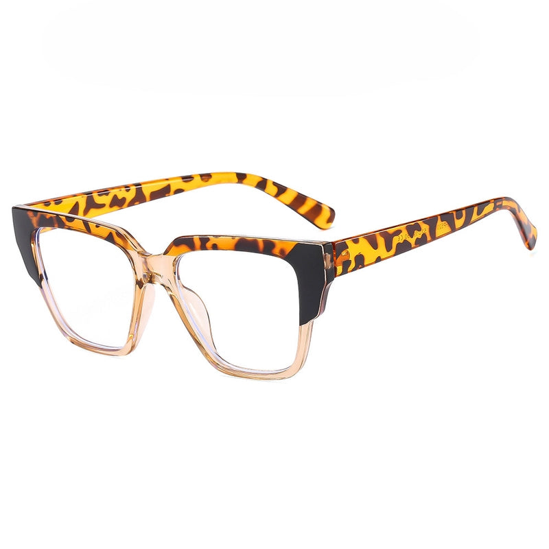 New Fashion Box Retro Personality Entry Lux TR90 Anti-Blue Ray Plain Glasses Glasses Of With Internet Celebrity