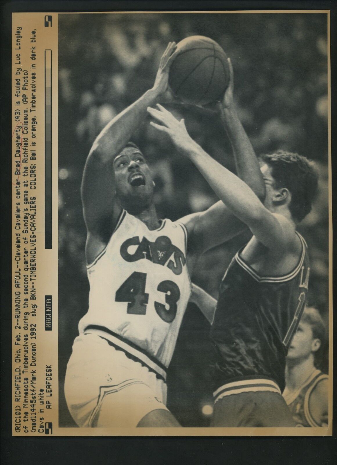 Brad Daugherty LOT of 9 Press Photo Poster paintings Cleveland Cavaliers