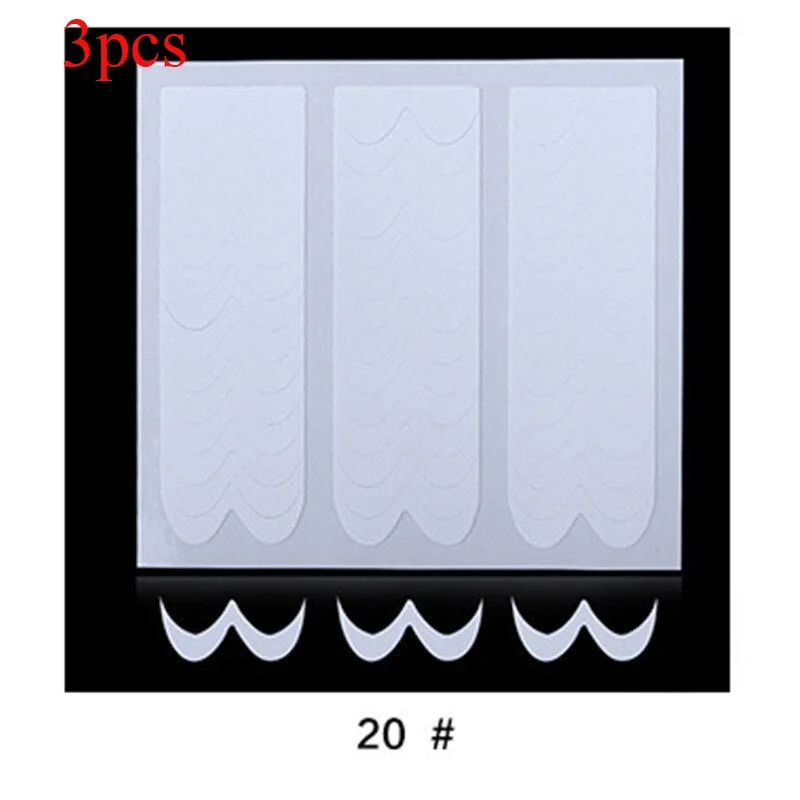 1 Sheet White French Manicure Strip Nail Art Form Fringe Tip Guides Sticker DIY Line Tips Decoration Tool-Nail Inspo