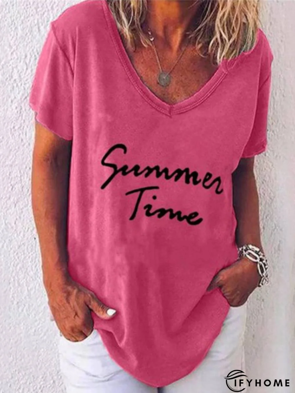 Letter Short Sleeve T-shirt | IFYHOME