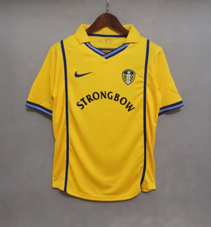 Retro 2000-2002 Leeds United Away Yellow Soccer Jersey