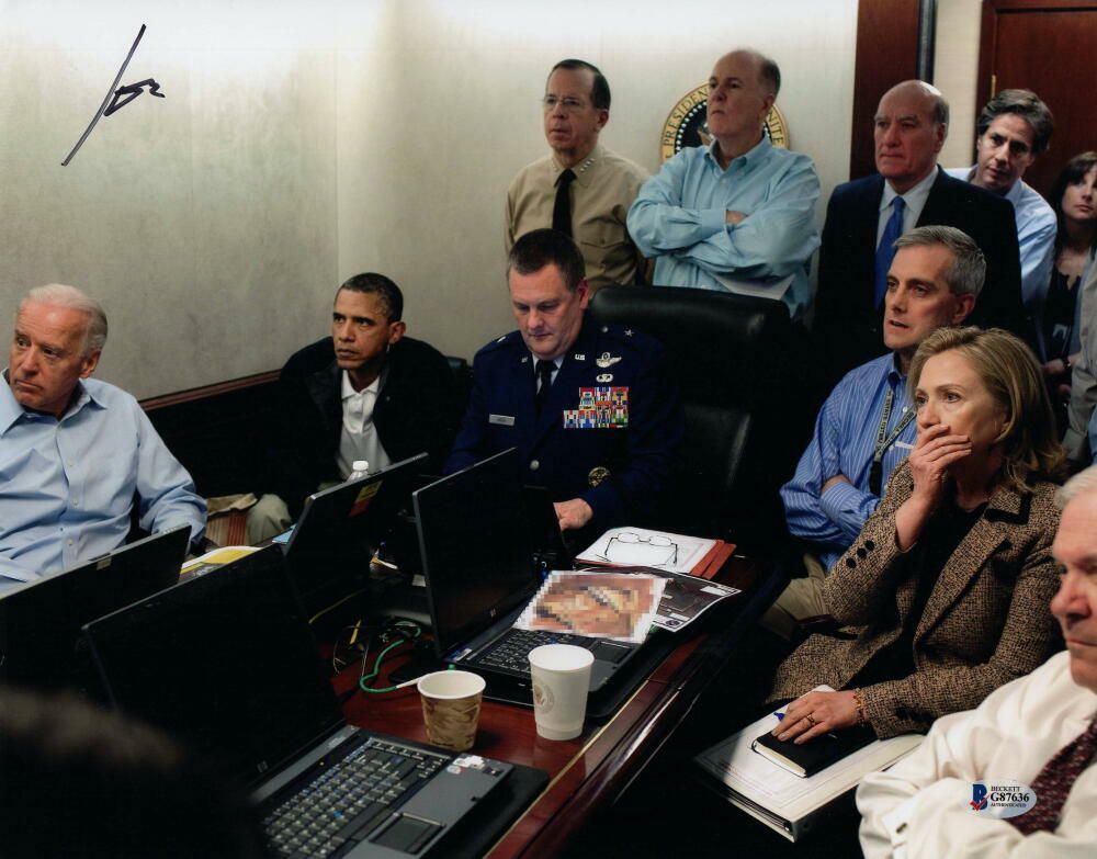 PRESIDENT JOE BIDEN SIGNED AUTOGRAPH 11X14 Photo Poster painting - OSAMA BIN LADEN RAID BECKETT