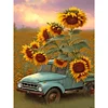 Diamond Painting -5D Full Round Drill Sunflower Car