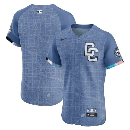 Men's Washington Nationals  Blue 2025 City Connect Elite Jersey