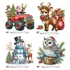 Acrylic Special Shape Christmas Elk Desktop Diamond Art Kits Bedroom Table Decor