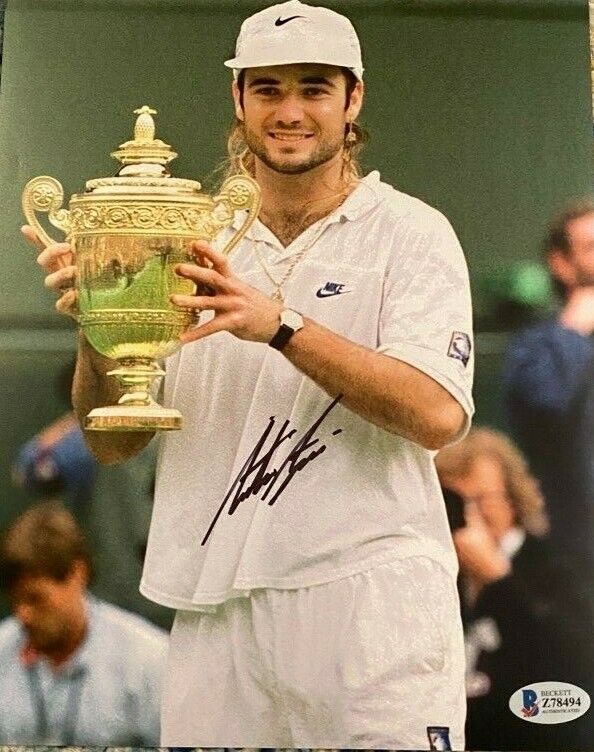 Andre Agassi Signed Autographed 8x10 Photo Poster painting Tennis Legend Beckett COA