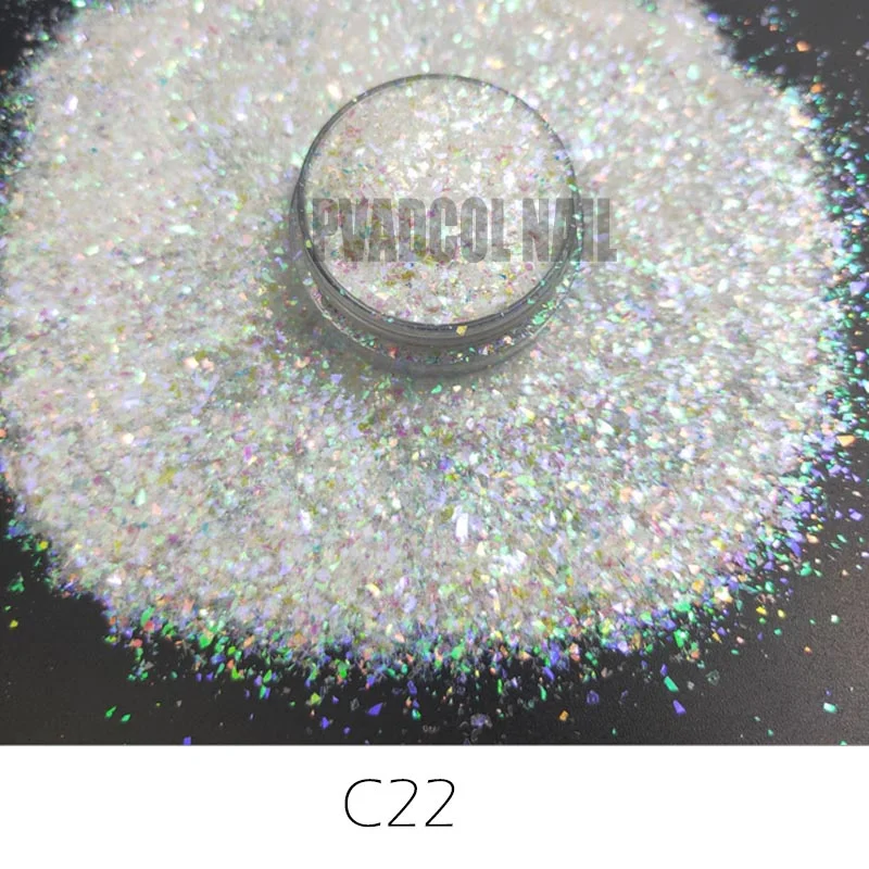 Holographic Glitter Laser Sequins Flakes Nail Dust Powder Glitters Snowflower Maple Leaf Pailliette Pigment Nail Art Decorations-Nail Inspo
