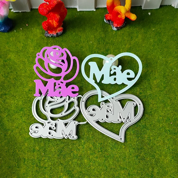 New Mama Hearts flowers Metal cutting die mould scrapbook decoration embossed photo album decoration card making DIY handicrafts