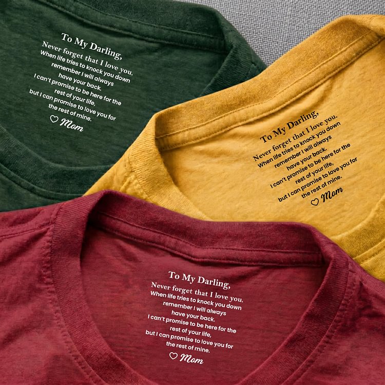 Custom Hidden Message Unisex T-Shirt, Hoodie & Sweatshirt for Son &ndash; Personalized Inside Collar Family Gift