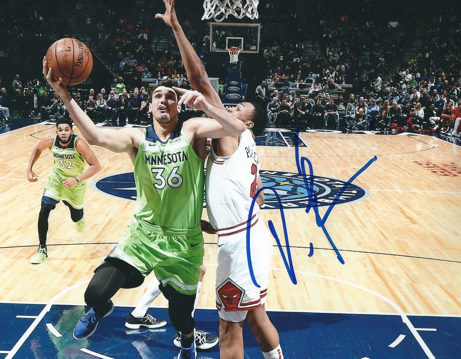 Signed DARIO SARIC 8x10 Minnesota Timberwolves Autographed Photo Poster painting w/COA