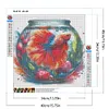 Aquarium et betta-peinture diamant ronde compl&egrave;te-40*40cm