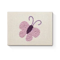 Purple Butterfly Embroidery - Punch Needle