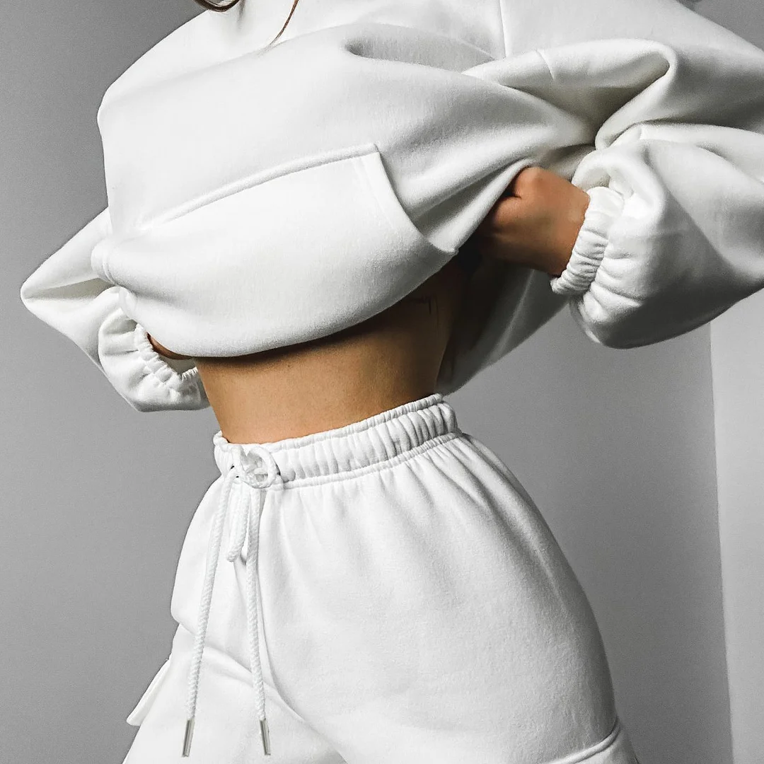 Women's Fashion Sports Casual Sweatshirt Set