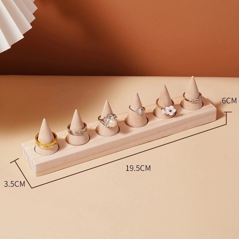 Minimalist Solid Color Solid Wood Jewelry Display