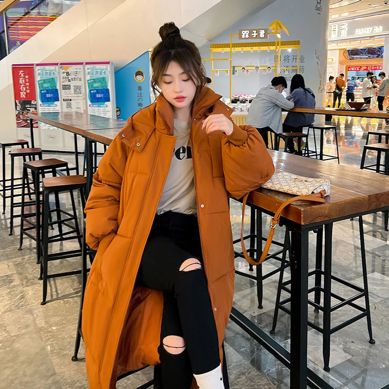 Toloer Thickness Down Cotton Clothes Korean Version Loose Long Knee Cotton-Padded Clothes 2024 Winter New Coat Ins Bread Clothing Tide-Outfit Ideas