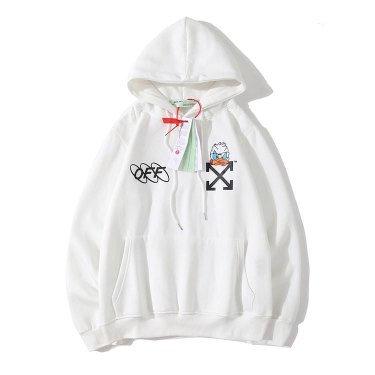 Off White Hoodie Autumn and Winter Off Hooded Sweater Men and Women Couple