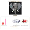 Framed Elephant - DIY Button Art Painting Kit for Creativity DIY Pearl Dot Crafts for Gift Home Wall Decor 30*30CM