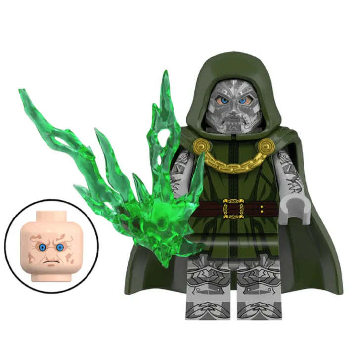 Doctor Doom Custom Marvel Supervillain Minifigure Minifigure Bricks monstertoys