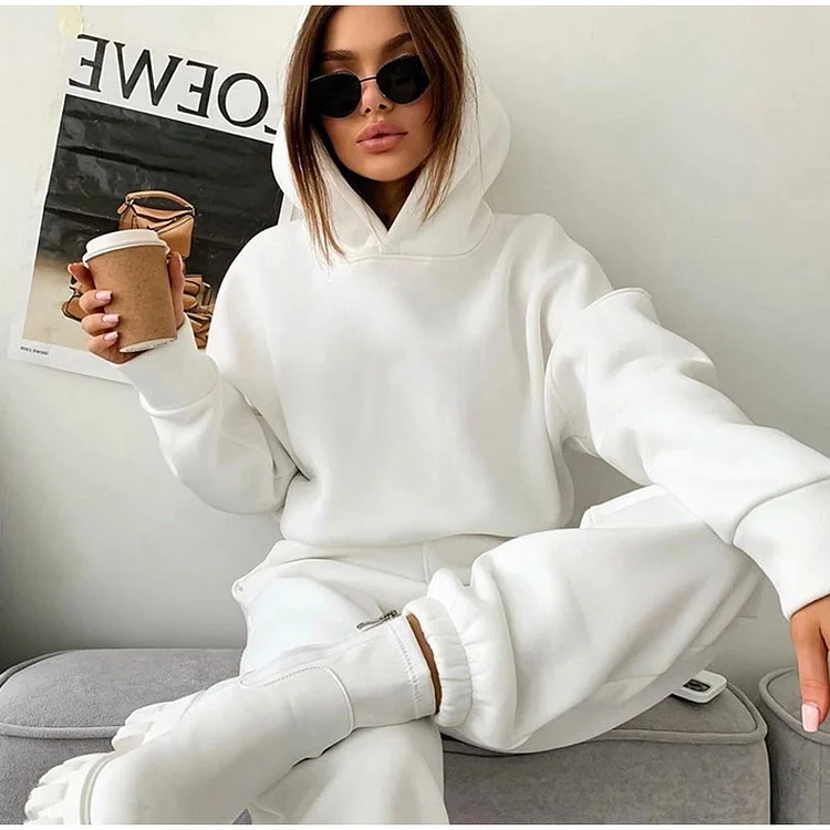 PASUXI Wholesale Two-Piece Hoodie Tracksuit Set Athleisure Suits Customizable Bulk Orders huanwei