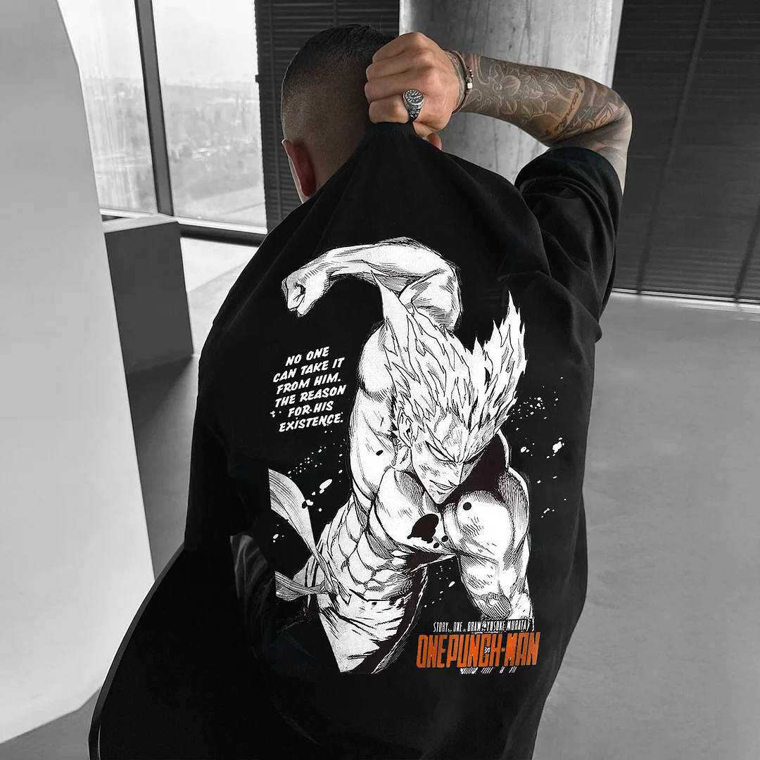 One Punch Man Printed Men's Oversized T-shirts
