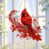 Pendentif diamant perceuse cardinal rouge &agrave; un seul c&ocirc;t&eacute;