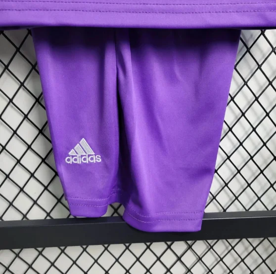 2016-2017 Retro Real Madrid Purple Kids Kit Football Shirt Thai Quality