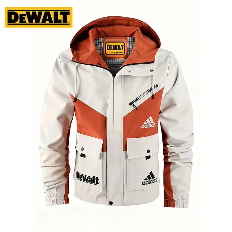 Dewalt adidas mu&scaron;ka modna ležerna jakna s kapuljačom, vi&scaron;e džepova, trendi dizajn za aktivnosti na otvorenom