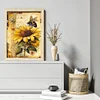 Sunflower And Bee-11CT Stamped Cross Stitch 40*55cm/15.75*21.65in