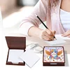 (US Local)Wooden 5D Diamond Painting Kit Note Box DIY Diamond Art Notepad Box (Cat Angel)