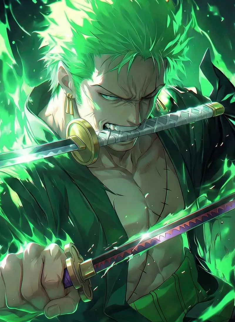 Roronoa Zoro Green Aura CO18431 - AnimetalPoster