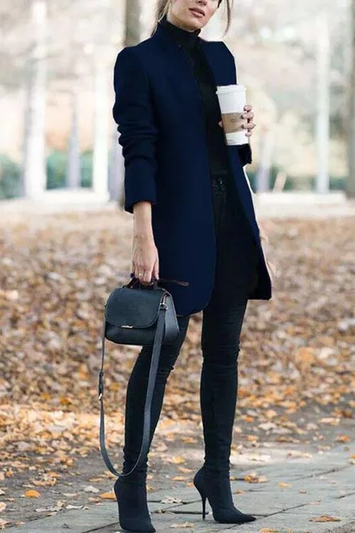 Stand Collar Barret Long Coat