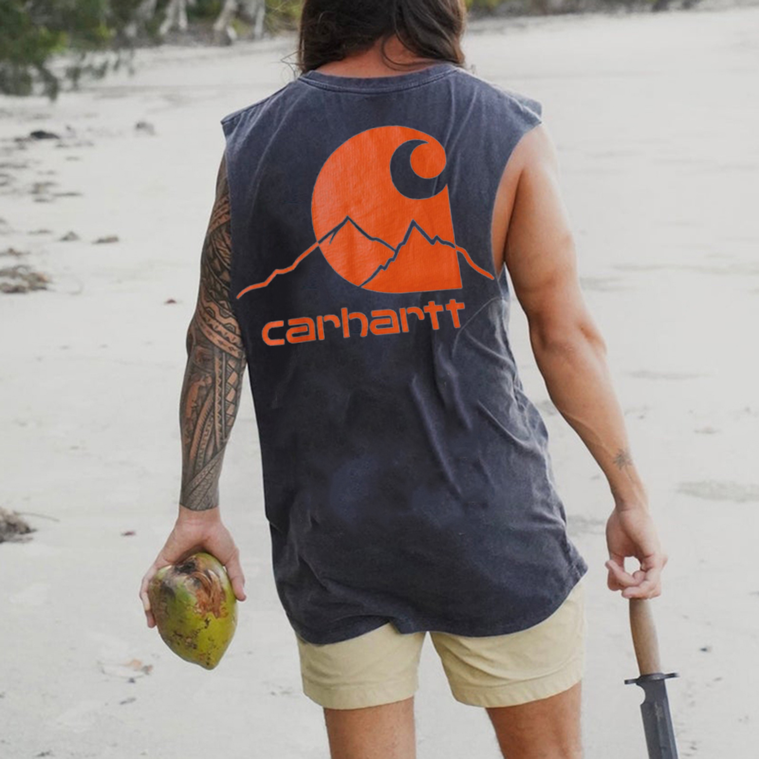  Mountain Graphic Sleeveless Tee for Outdoor Adventures