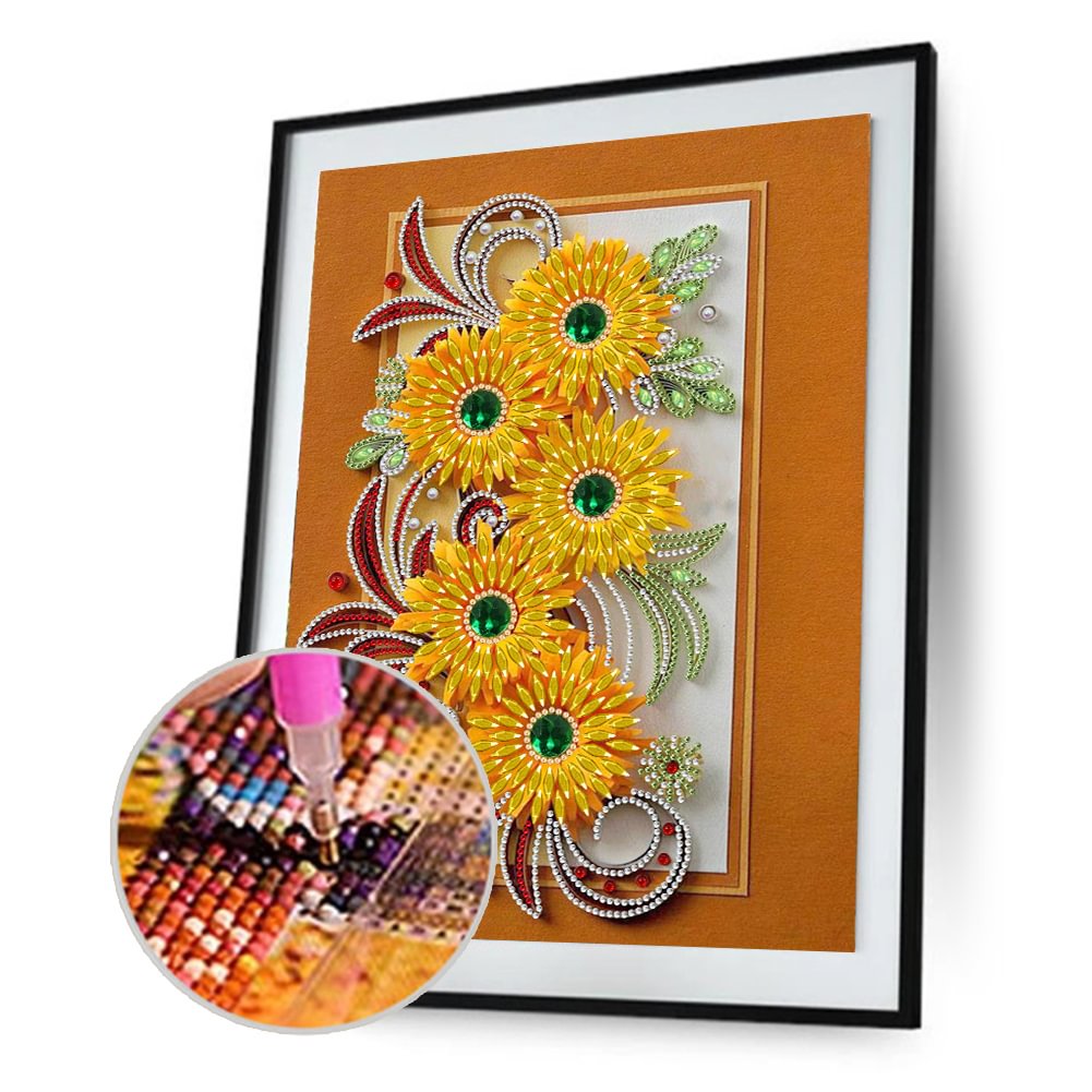 Crystal Rhinestone Diamond Painting Quilling Flower