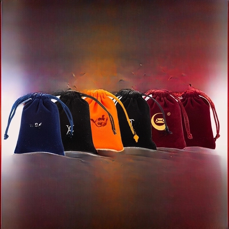 100 Pieces Factory Flannel Jewelry Packaging Bag Buddha Beads Jewelry Play Bag Brocade Bag Gift Bag Drawstring Bag