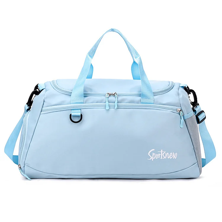 Oxford Fitness Bag Large Capacity Portable Gym Bags for Men Women (Sky Blue)