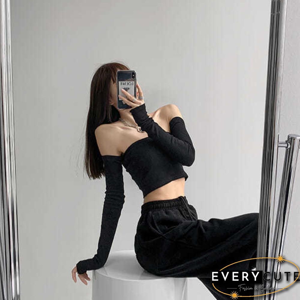 Streetwear Sexy Women Camis Tube Summer Skinny Crop Fashion Harajuku Removable Sleeve Feminine Hip Hop Hot Girls Club Party Jazz
