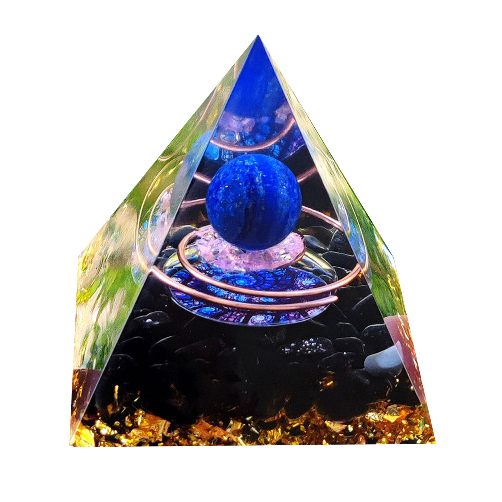

6cm Natural Orgonite Pyramid Chakra, 501 Original
