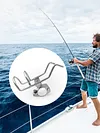 Stainless Steel Rail Mounted Clamp on Rod Holder Double Wire Fishing Rod Holder