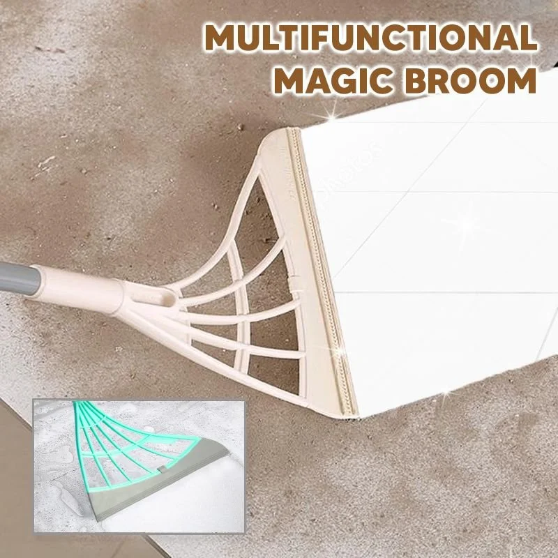 Multifunction 2-in-1 Wiping Sweeper Broom for Tiles, Glass, Hardwood Floor, etc.