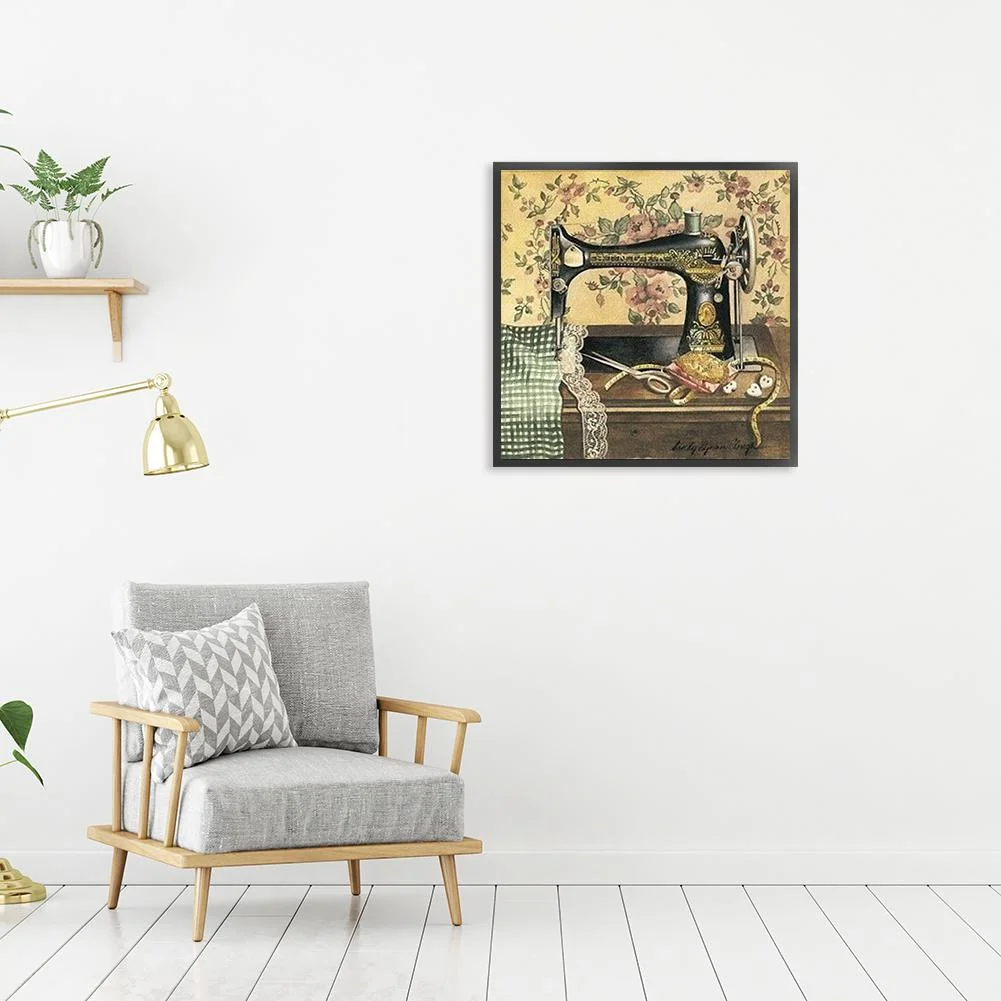 Full Round Diamond Painting 30*30cm - Sewing Machine
