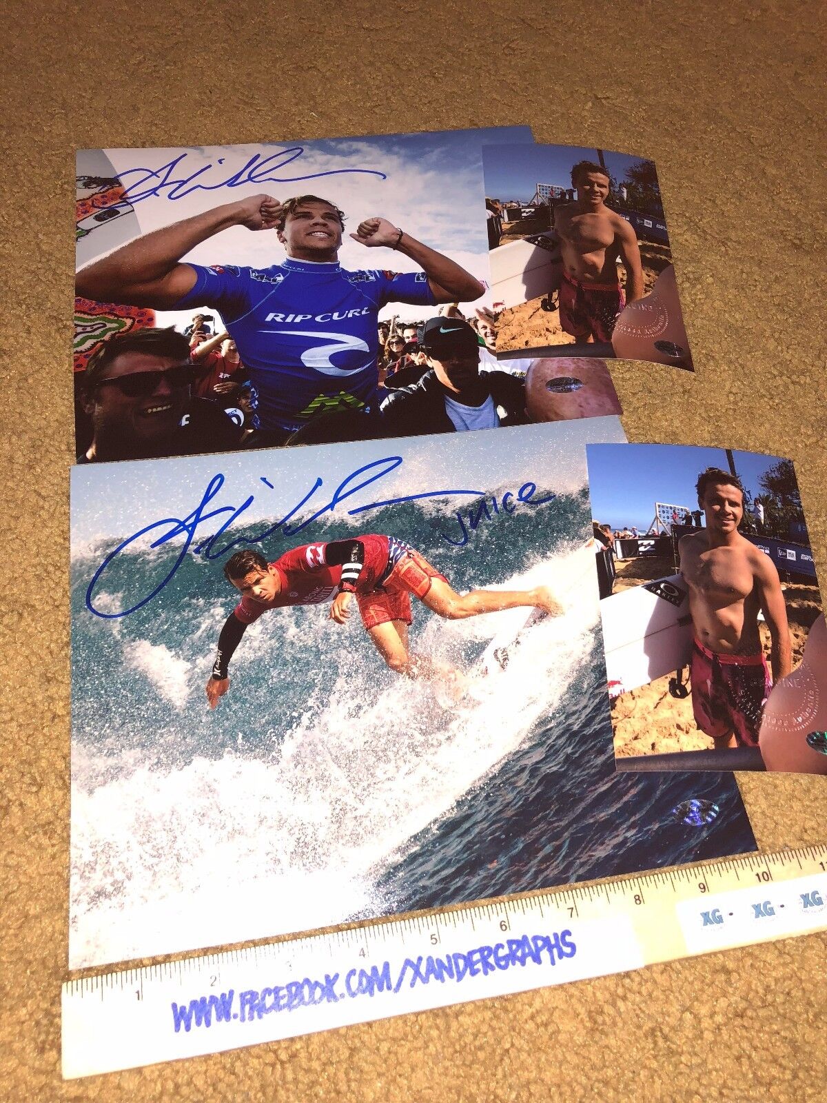 Lot of (2) JULIAN WILSON SIGNED AUTOGRAPHED 8X10 Photo Poster paintingGRAPH SURFER- PROOF COA