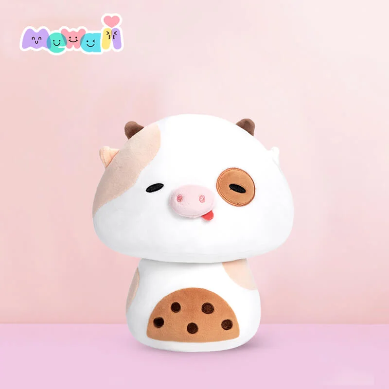 Mewaii Personalized Mushroom Family Cow Series Stuffed Animal Kawaii Plush Pillow Squish Toy